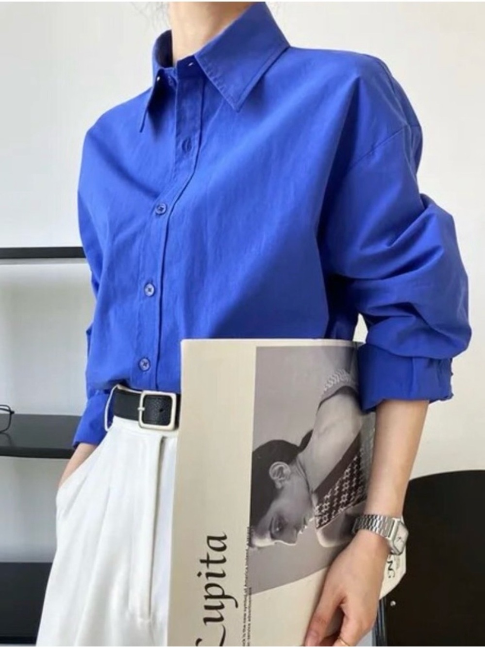 Zara Blue Button-Up Shirt